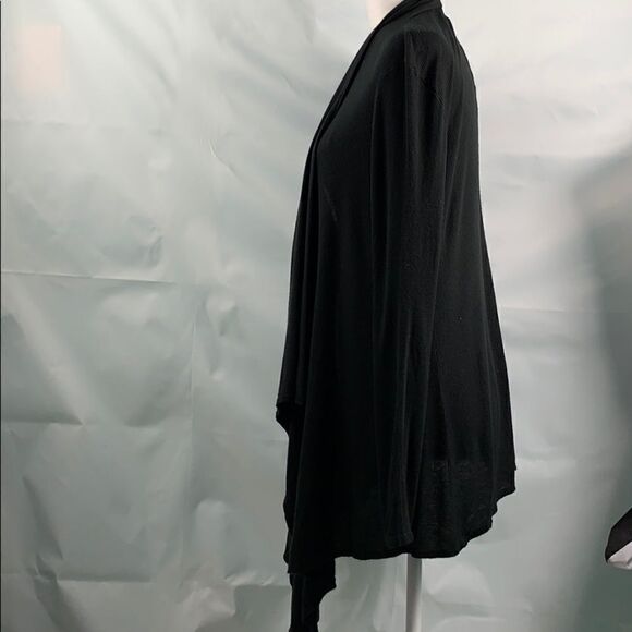 R 2D black ribbed lightweight cardigan - Picture 5 of 8